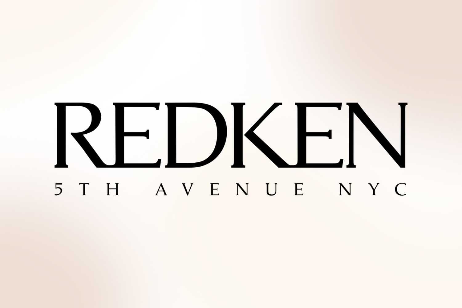 Redken logo with "5th Avenue NYC" on a light gradient background.