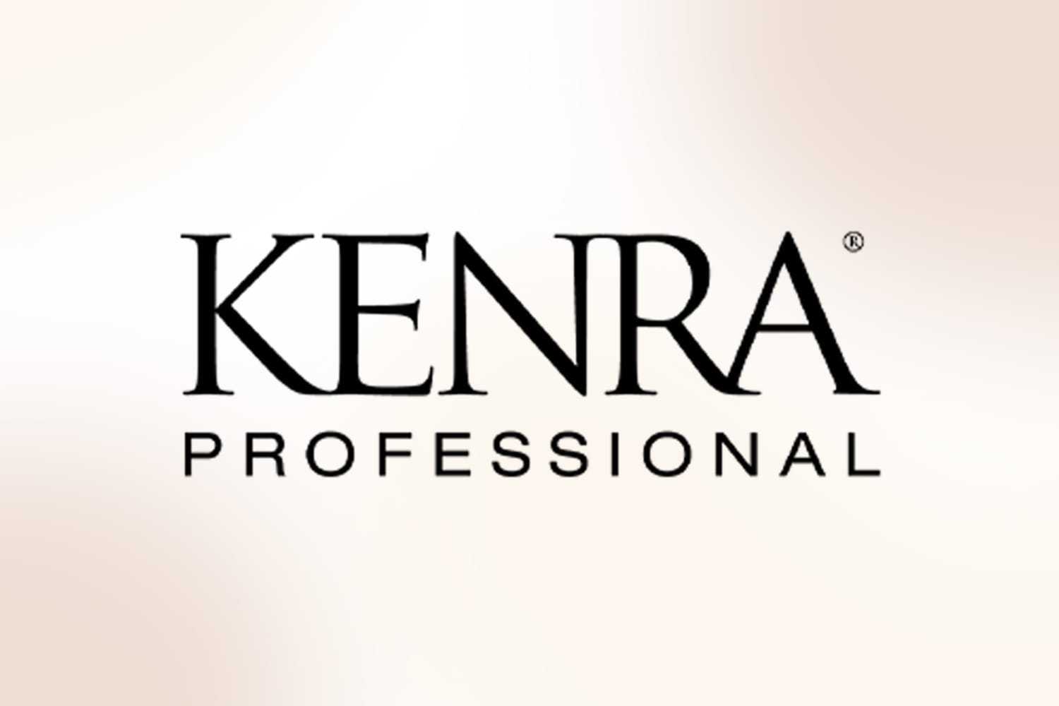 Kenra Professional logo with a soft beige background.